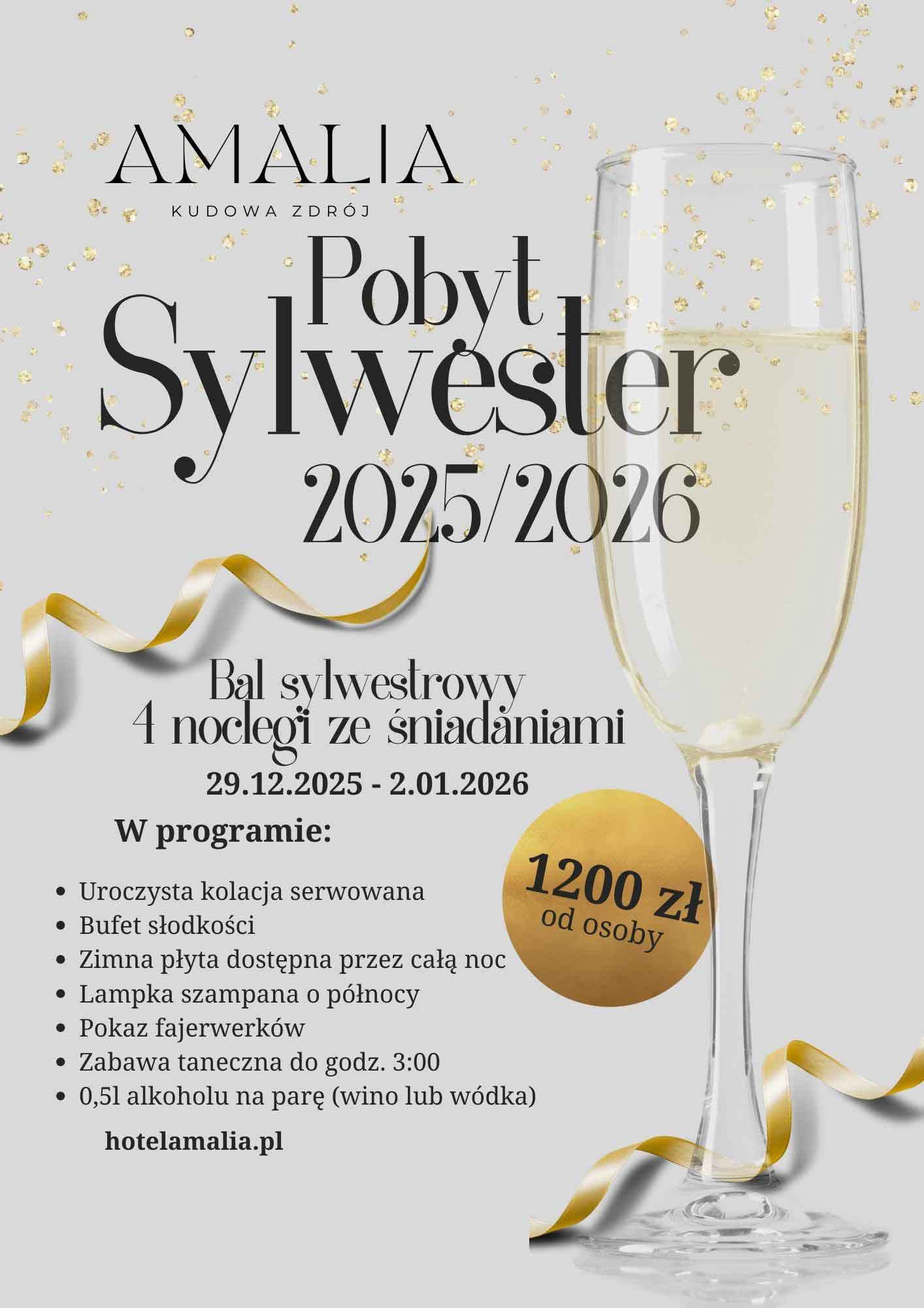 Read more about the article Sylwester 2025/2026 – Amalia Hotel i Restauracja